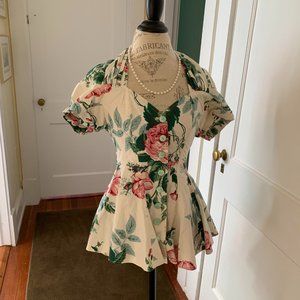 RARE designer floral flare shirt!